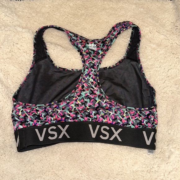 Victoria Secret Racerback Patterned Sports Bra - Picture 2 of 3